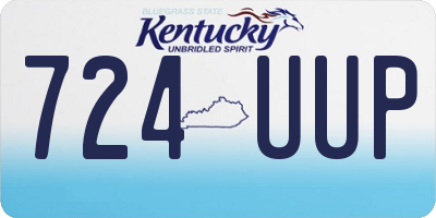 KY license plate 724UUP