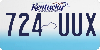 KY license plate 724UUX