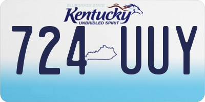 KY license plate 724UUY