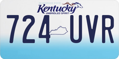KY license plate 724UVR
