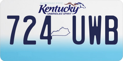 KY license plate 724UWB
