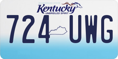 KY license plate 724UWG
