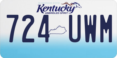 KY license plate 724UWM