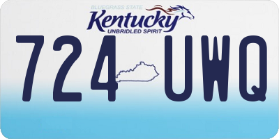 KY license plate 724UWQ