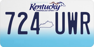 KY license plate 724UWR