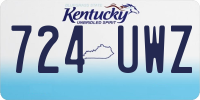 KY license plate 724UWZ