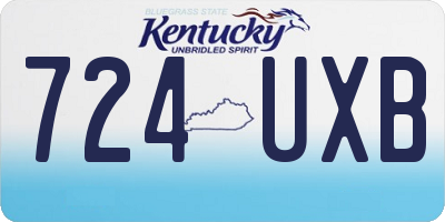 KY license plate 724UXB