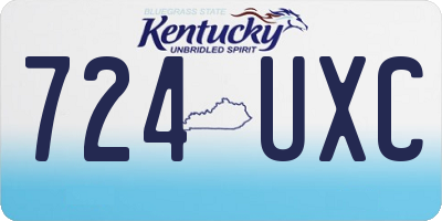 KY license plate 724UXC
