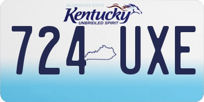KY license plate 724UXE