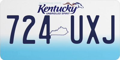 KY license plate 724UXJ