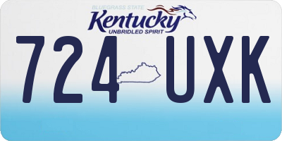 KY license plate 724UXK