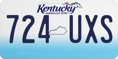 KY license plate 724UXS