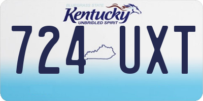 KY license plate 724UXT