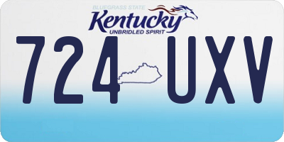 KY license plate 724UXV