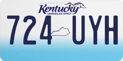 KY license plate 724UYH