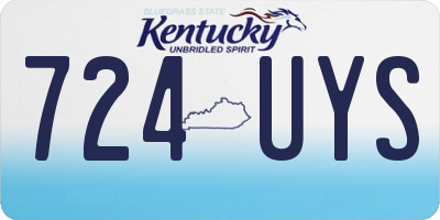 KY license plate 724UYS
