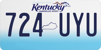 KY license plate 724UYU