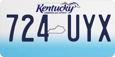 KY license plate 724UYX