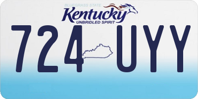 KY license plate 724UYY
