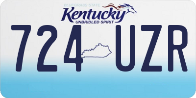 KY license plate 724UZR