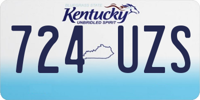 KY license plate 724UZS