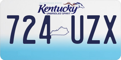 KY license plate 724UZX