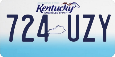KY license plate 724UZY