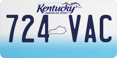 KY license plate 724VAC