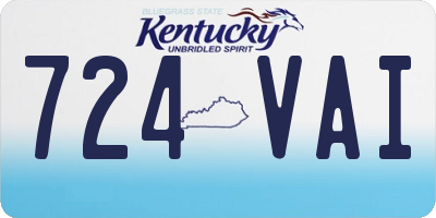 KY license plate 724VAI