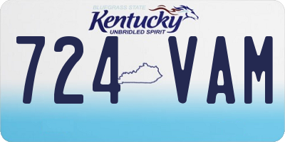 KY license plate 724VAM