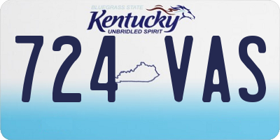 KY license plate 724VAS