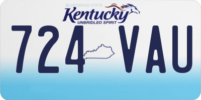 KY license plate 724VAU