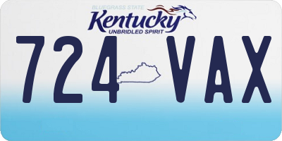KY license plate 724VAX