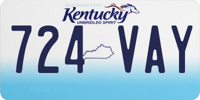 KY license plate 724VAY