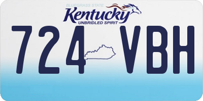 KY license plate 724VBH