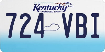 KY license plate 724VBI