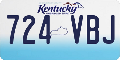 KY license plate 724VBJ