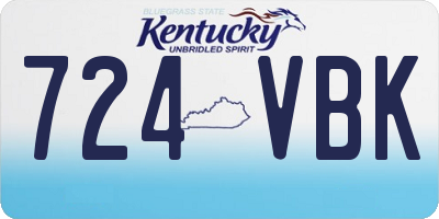 KY license plate 724VBK