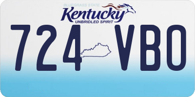 KY license plate 724VBO