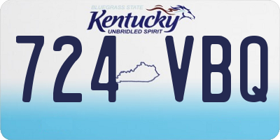 KY license plate 724VBQ
