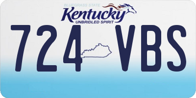 KY license plate 724VBS