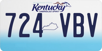 KY license plate 724VBV