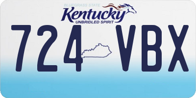 KY license plate 724VBX