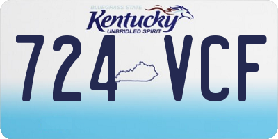 KY license plate 724VCF