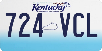 KY license plate 724VCL