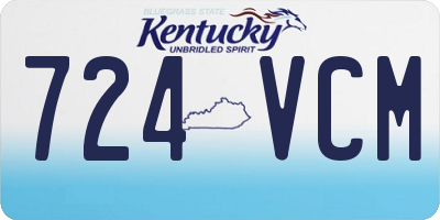 KY license plate 724VCM