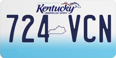 KY license plate 724VCN