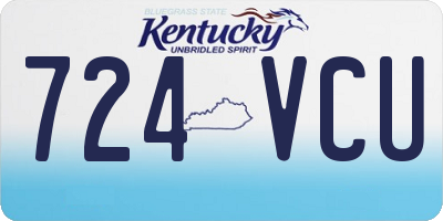 KY license plate 724VCU