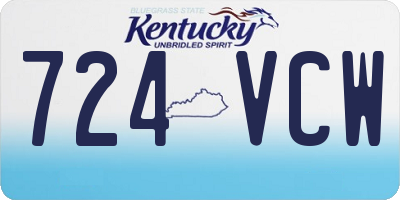 KY license plate 724VCW