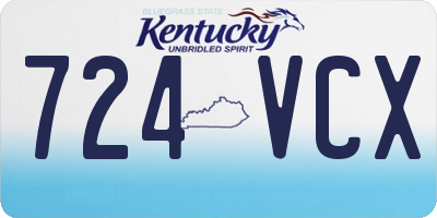 KY license plate 724VCX